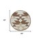 Homeroots 4 ft. Round Brown, Tan & Cream Bohemian Geometric Area Rug 396186 - alternate 7